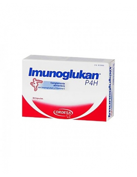 Imunoglukan p4h 30 cap: Complemento alimenticio formulado a base de imunoglukan.