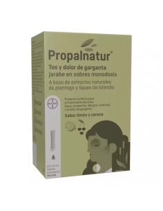 Propalnatur tos y dolor garganta 10ml 16 sobres: Complemento alimenticio para el tratamiento de la tos seca.