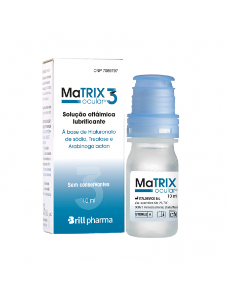 Matrix ocular 3 gotas oftalmica 10 ml: Gotas oculares hidratantes y calmantes.
