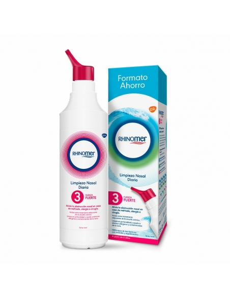 Rhinomer fuerza 3 xl nebulizador 180 ml: Fórmula elaboradora a base de agua de mar.