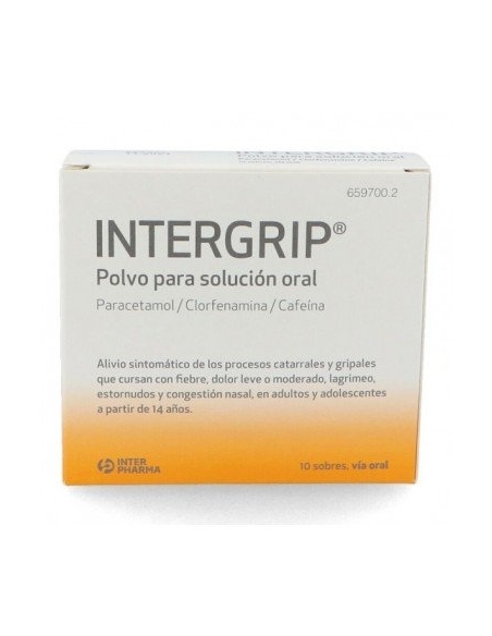 Intergrip es una asociación de paracetamol.