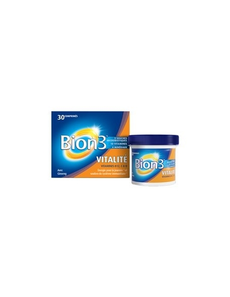 Bion 3 enrgia sydney 30 comprimidos:Complemento alimenticio compuesto de 12 vitaminas.