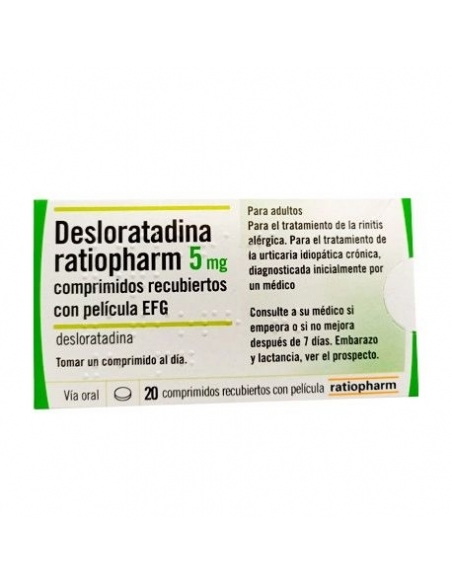 Desloratadina ratiopharm está indicado para la rinitis alérgica.