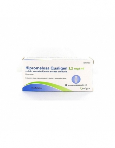 Hipromelosa Qualigen es un medicamento que pertenece al grupo de lágrimas artificiales