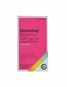 Dolostop pediátrico 100mg/ml solución 60 ml: Paracetamol pertenece a un grupo de medicamentos llamados analgésicos y antipirétic