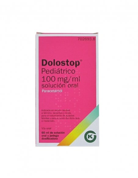 Dolostop pediátrico 100mg/ml solución 60 ml: Paracetamol pertenece a un grupo de medicamentos llamados analgésicos y antipirétic