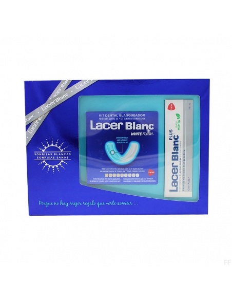 Lacer blanc white flash + lacer blanc plus 75 ml pack: Kit para el blanqueamiento dental, se activa por luz.