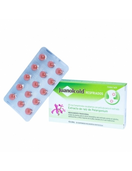Juanolcold resfriados 30 comprimidos: Medicamento tradicional a base de plantas.