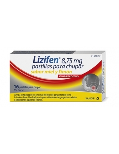 Lizifen miel y limón 16 comprimidos para chupar: Contiene flurbiprofeno. El flurbiprofeno pertenece a un grupo de medicamentos d