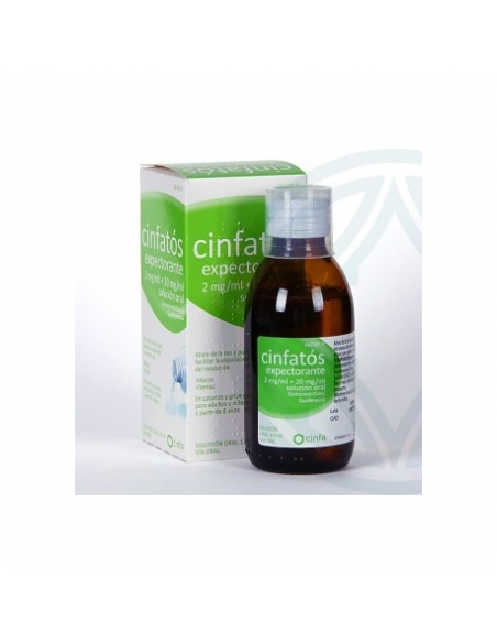 Cinfatos expectorante jarabe 125ml: Es un medicamento que contiene dextrometorfano hidrobromuro que es un antitusivo y guaifenes