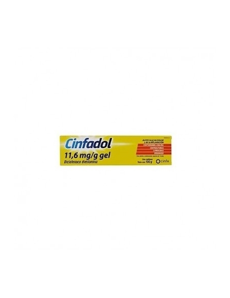 Cinfadol 11.6 mg/g gel tópico 100 g: El diclofenaco dietilamina, principio activo de este medicamento, pertenece al grupo de los