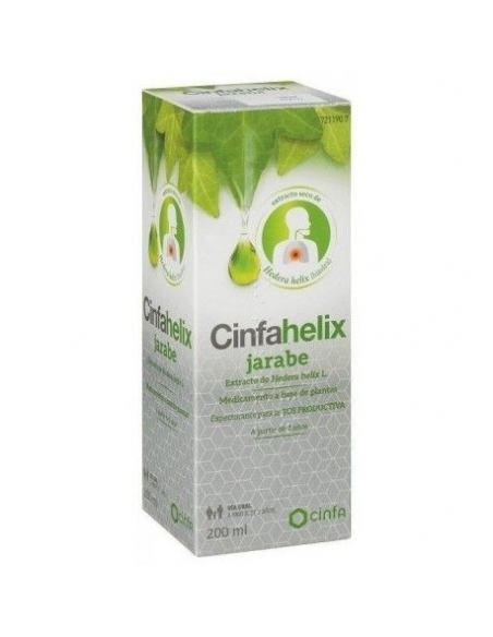 Cinfahelix 8.25 mg/ml jarabe tos 200 ml: Es un medicamento a base de plantas utilizado como expectorante para la tos productiva