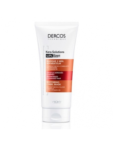 Mascarilla kera solutions 200 ml: Mascarilla 2 minutos que ayuda a reparar en profundidad el pelo dañado.
