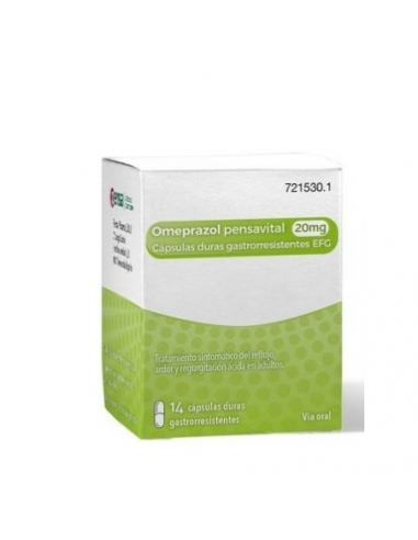 Omeprazol pensavital 20 mg 14 capsulas tar efg: Omeprazol pensavital contiene el principio activo omeprazol.