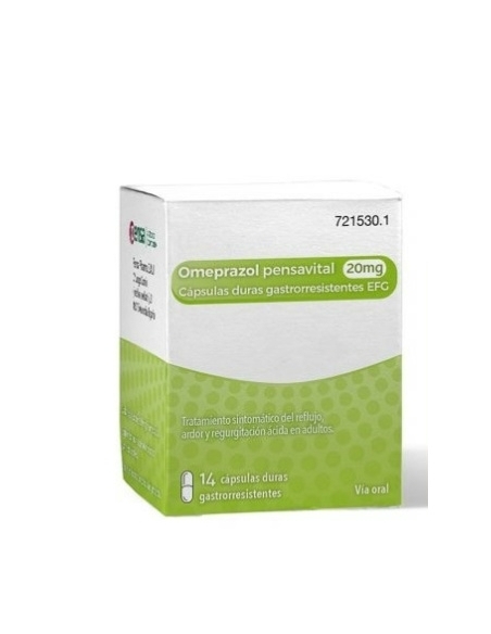 Omeprazol pensavital 20 mg 14 capsulas tar efg: Omeprazol pensavital contiene el principio activo omeprazol.