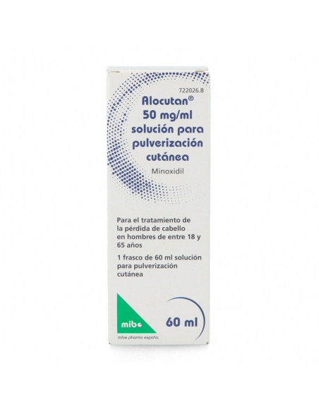 Alocutan 50mg/ml solucion para pulverizacion 1 frasco 60 ml: Alocutan 50 mg / ml previene la pérdida de cabello hereditaria en h