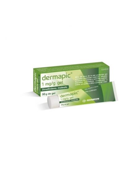 Dermapic 1 mg/g gel tópico 30 gr: Este medicamento contiene maleato de dimetindeno, un principio activo que pertenece al grupo d