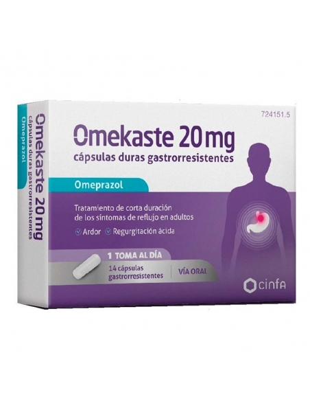 Omekaste 20 mg 14 capsulas gastro: Omekaste contiene como principio activo omeprazol. Pertenece a un grupo de medicamentos denom