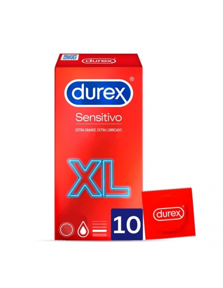Profilactic durex sensitivo suave xl 10 unidades: Perímetro grande para mayor comodidad, extra lubricados.