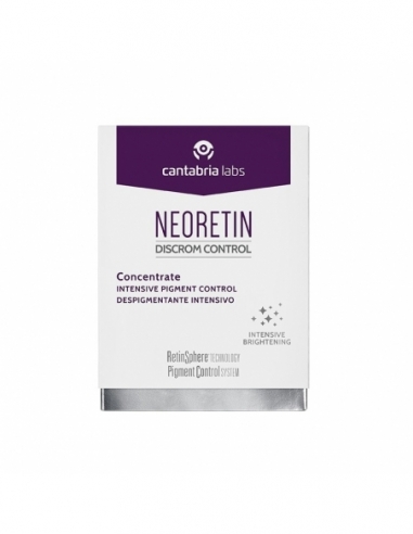 Neoretin discrom despigmentante intensivo 2x10ml: Alta concentración de ácido glicolico con acción despigmentante que unifica e