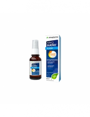Arkorelax sueño flash spray subling 20ml: Spray que se aplica debajo de la lengua compuesto de melatonina que ayuda a conciliar 
