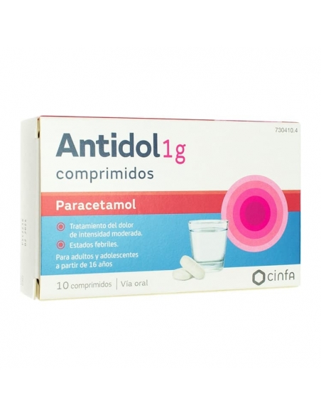 Antidol 1g 10 comprimidos: Paracetamol pertenece al grupo de medicamentos llamados analgésicos y antipiréticos.