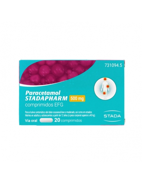 Paracetamol stadapharm 500 mg 20 comprimidos