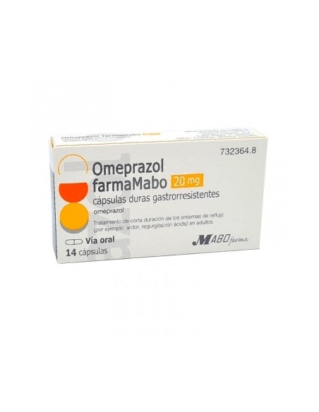 Omeprazol mabo farma 20 mg 14 capsulas efg: Este medicamento contiene como principio activo omeprazol.