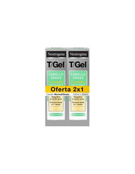 Neutrogena T-Gel Champu Anticaspa Cabello Graso/Normal 250ml