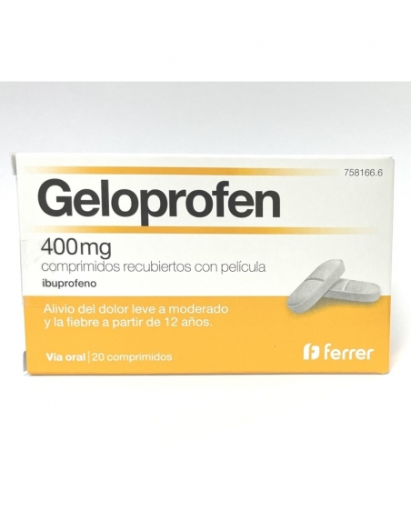 Geloprofen 400 mg 20 comprimidos: Geloprofen contiene ibuprofeno como principio activo y pertenece a un grupo de medicamentos ll