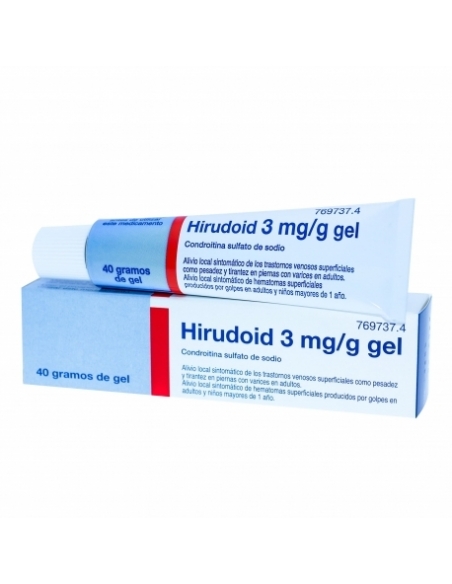 Hirudoid 40 g gel: Hirudoid es un medicamento que contiene condroitina sulfato de sodio como principio activo, y posee propiedad