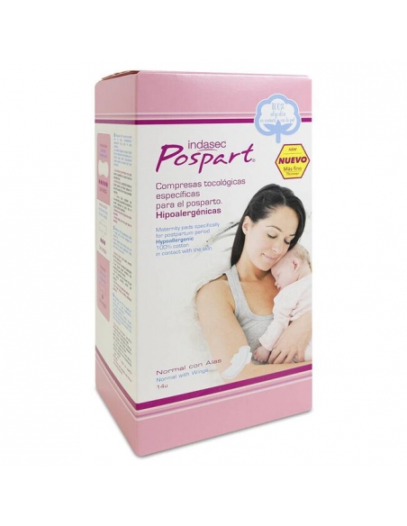 Indasec Pospart Compresa Normal Con Alas 10uds
