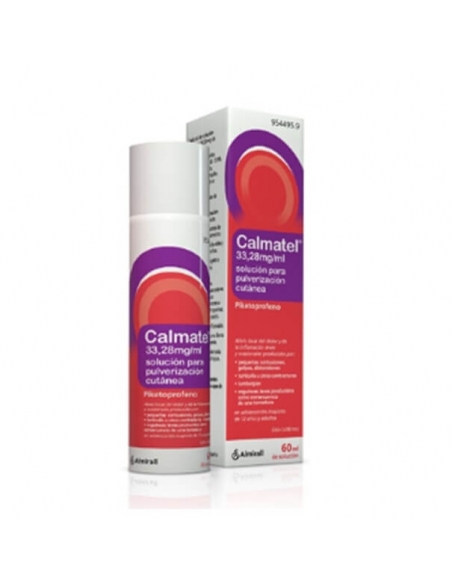 Calmatel 33,28 mg/ml aerosol 60 ml: Calmatel contiene piketoprofeno y pertenece al grupo de medicamentos llamados antiinflamator