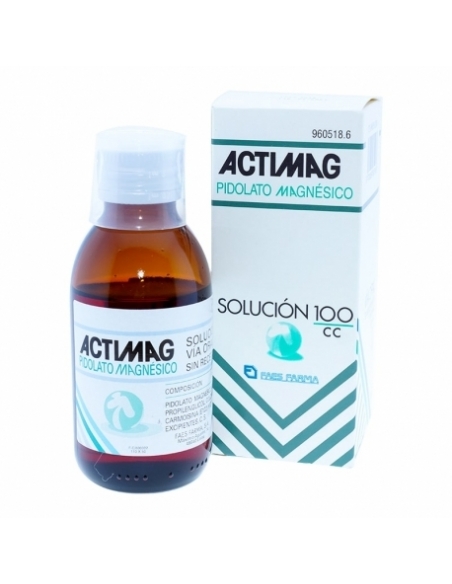 Actimag solucion 100 cc: Actimag 400 mg/mL solución oral pertenece al grupo de medicamentos denominados suplementos de magnesio.