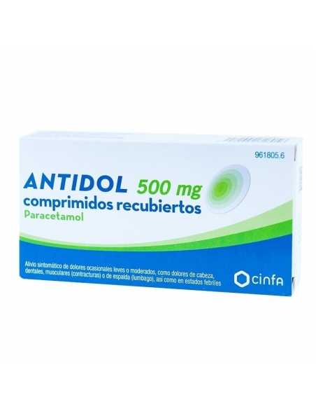Antidol 20 comprimidos: El paracetamol es eficaz para reducir el dolor y la fiebre.