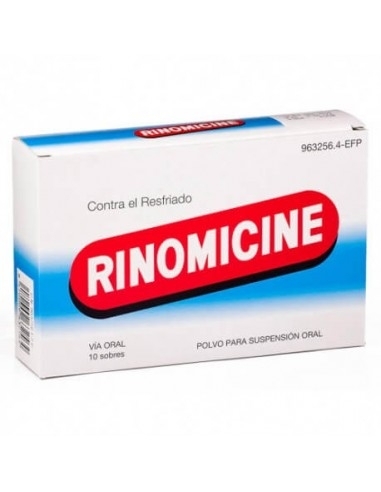 Rinomicine 10 sob 10 g: Este medicamento es una asociación de clorfenamina alivia la secreción nasal.