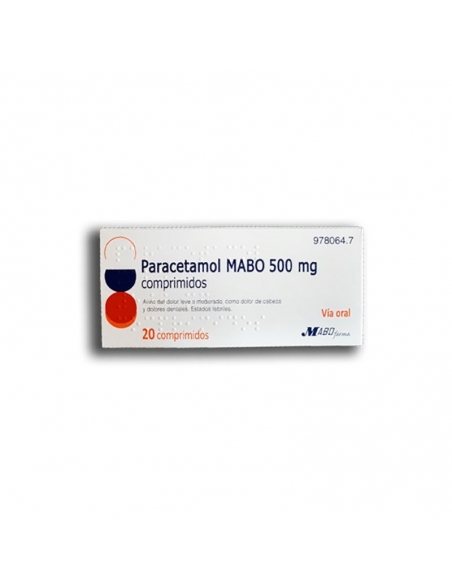 Paracetamol mabo 500 mg 20 comprimidos: El paracetamol es eficaz para reducir el dolor y la fiebre.