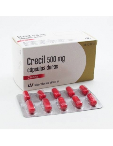 Crecil 40 capsulas: Contiene un aminoácido componente de las proteínas que contiene azufre y forma parte de una proteína querati