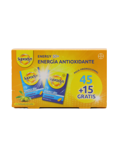 Supradyn energy 50+ promoción 45+15 comprimidos: polivitamínico indicado para personas que quieren seguir teniendo una vida acti