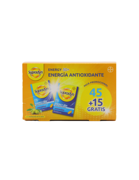 Supradyn energy 50+ promoción 45+15 comprimidos: polivitamínico indicado para personas que quieren seguir teniendo una vida acti