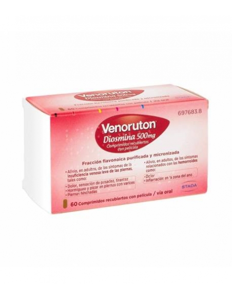 Venoruton Diosmina 500 mg 60 Comprimidos recubiertos
