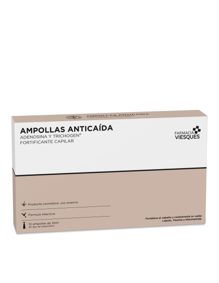 Farmacia Viesques Ampollas Anticaida Adenosina y Trichogen 10X10Ml