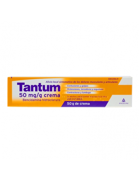 Tantum 5% 50 g crema: Tantum contiene el principio activo hidrocloruro de bencidamina que pertenece al grupo de medicamen
