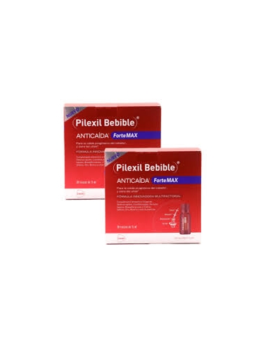 Pilexil Duplo Forte Max Bebible es un tratamiento intensivo para la caída del cabello