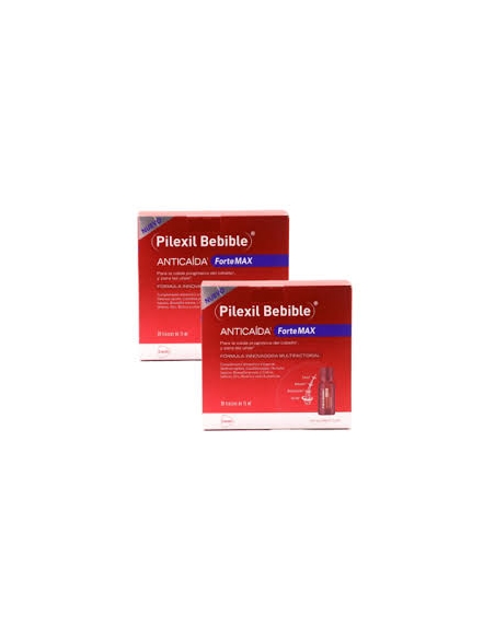 Pilexil Duplo Forte Max Bebible es un tratamiento intensivo para la caída del cabello