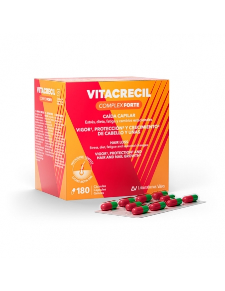 Vitacetril Complex Forte 180 Cápsulas | Crecimiento del pelo