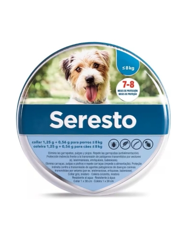 Seresto Collar Perros pequeños hasta 8 kg 38 cm | 8 meses | FarmaViesques